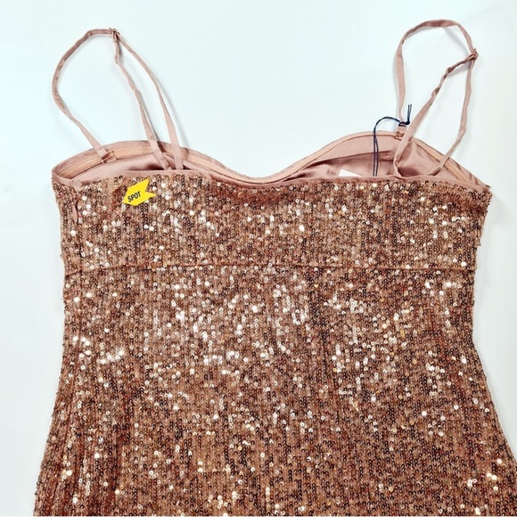 MAJORELLE Maizie Midi Dress in Rose Gold - Size: XS - Picture 9 of 9
